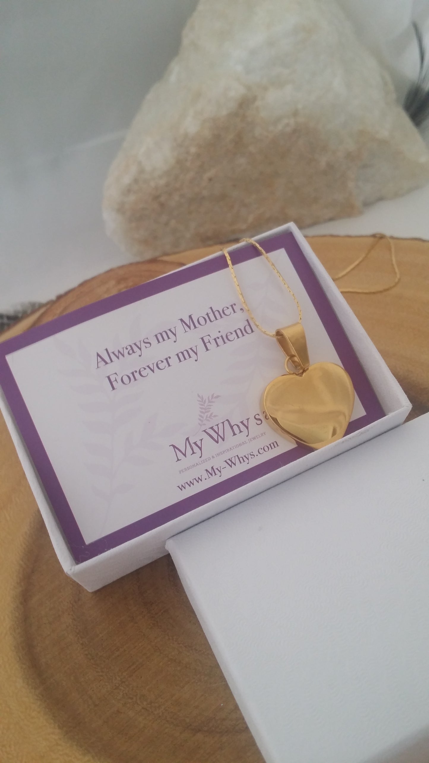 Tiny Heart locket necklace engraved with Actual handwriting in silver/gold/rose gold
