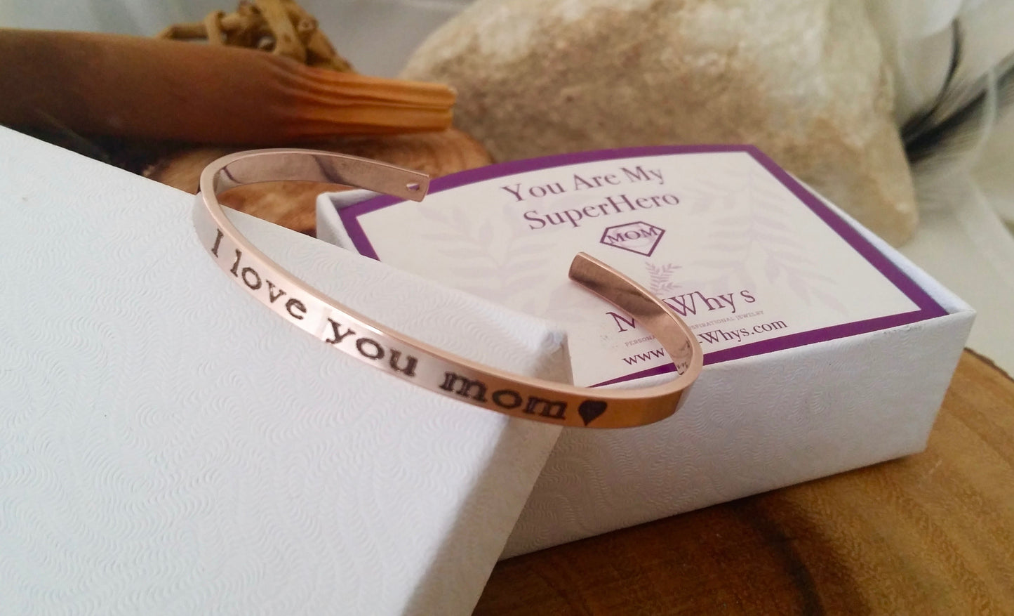 Personalized engraved cuff Bracelet in gold, silver, rose gold - choose your mantra