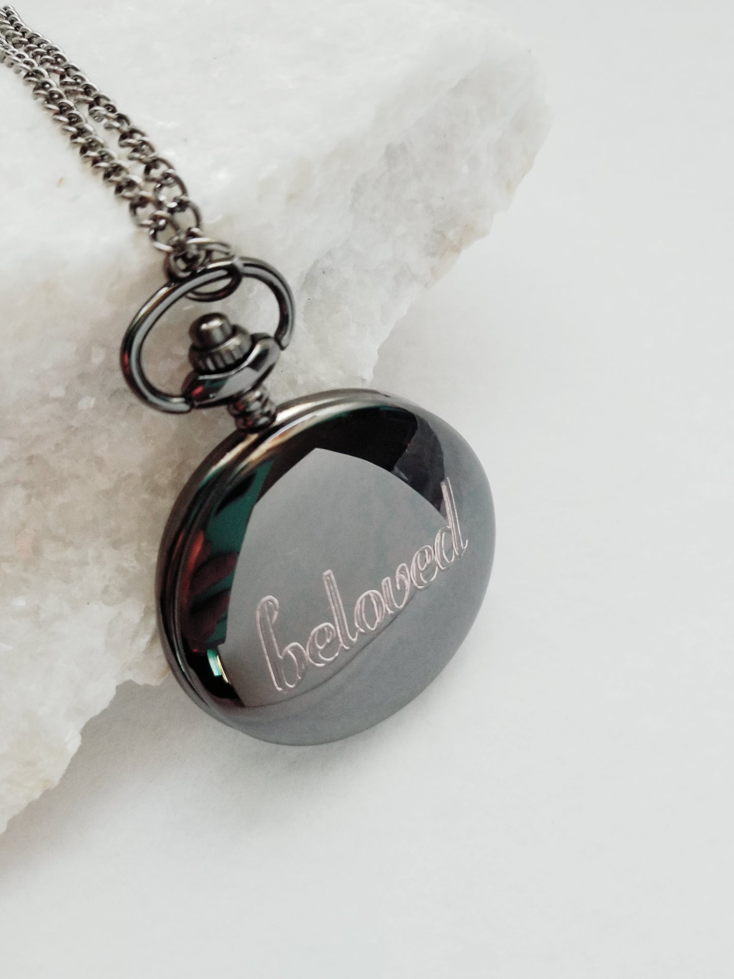 Pocket watch with engraved Handwriting , monogram watch, personalized Men's gift