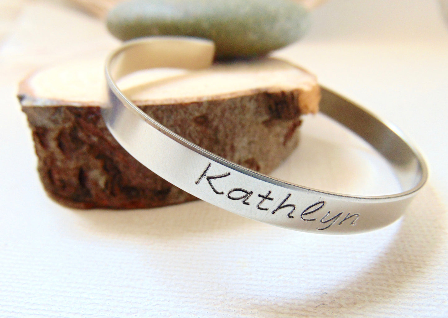 Quote or message engraved on Gold Cuff bangle