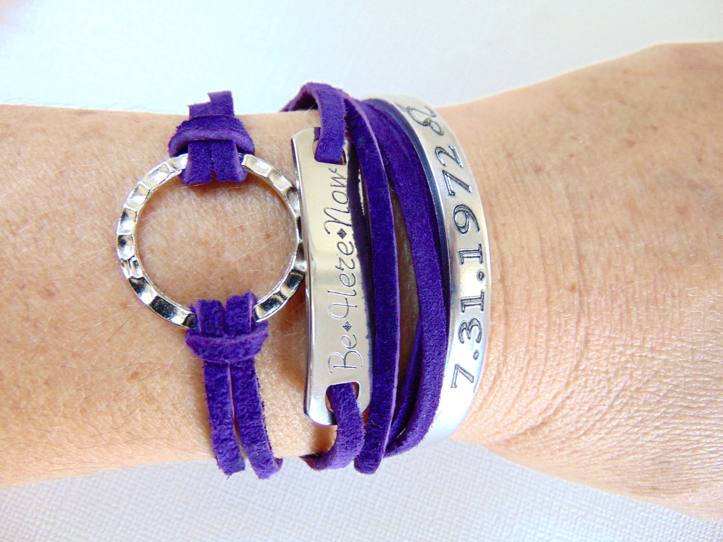 Warrior bracelet - Leather wrap bracelet, Survivor gift