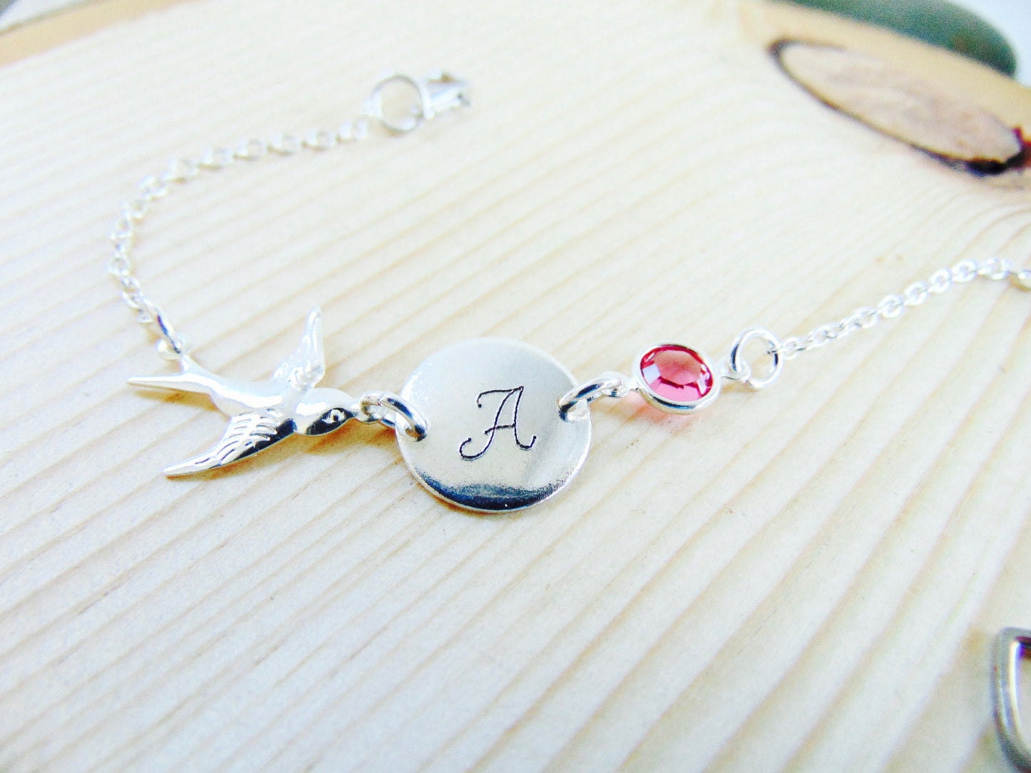 November birthstone bracelet, Personalized initial name bracelet, Customized jewelry, citrine bracelet, Bridesmaid bracelet, birthday gift.