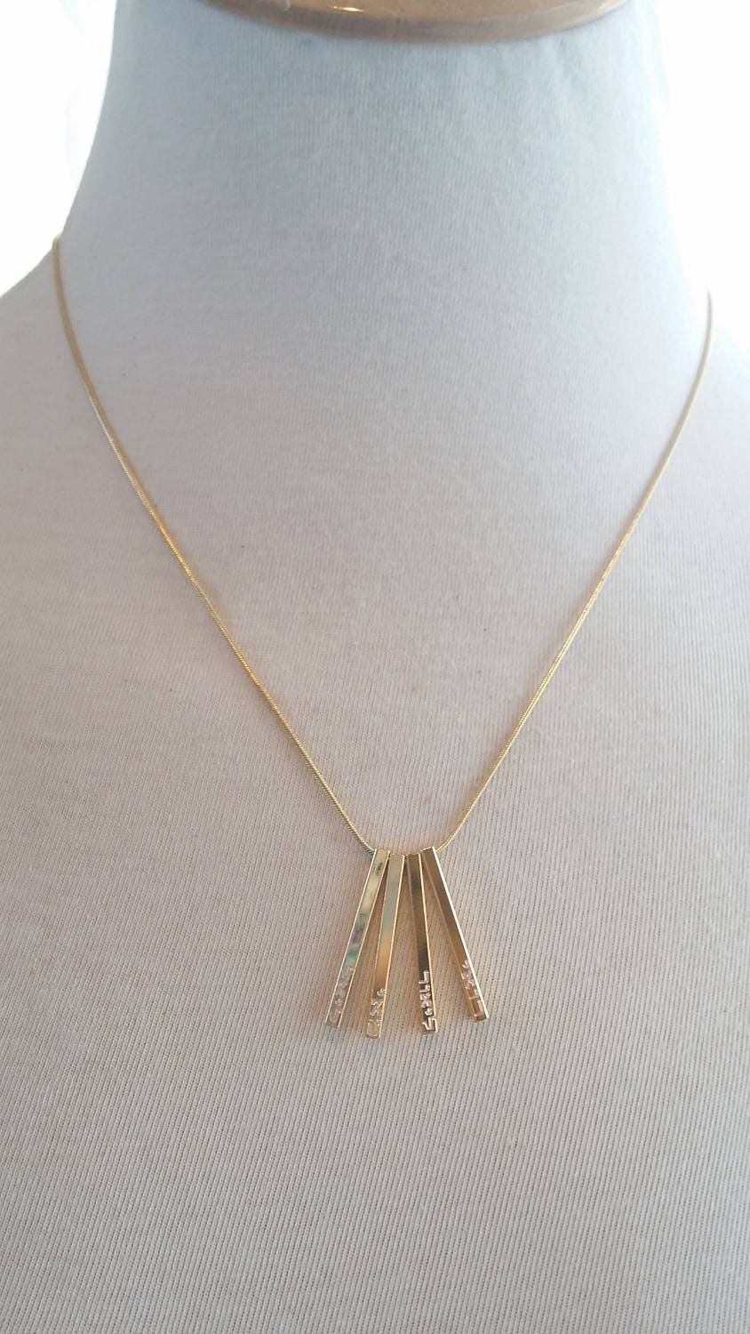 Personalized Family necklace with child's name engraved