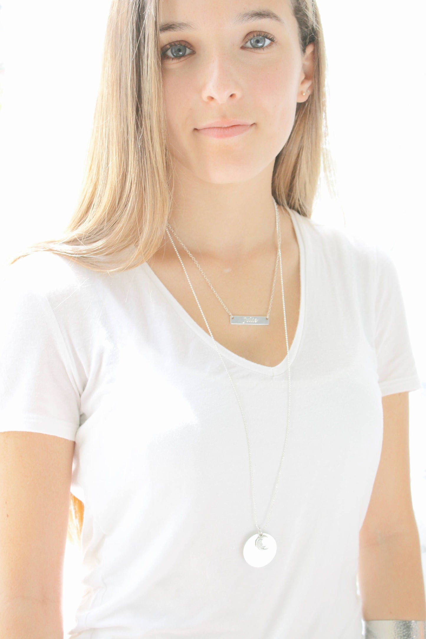 Stay Wild Moon Child - necklace, Silver crescent moon pendant