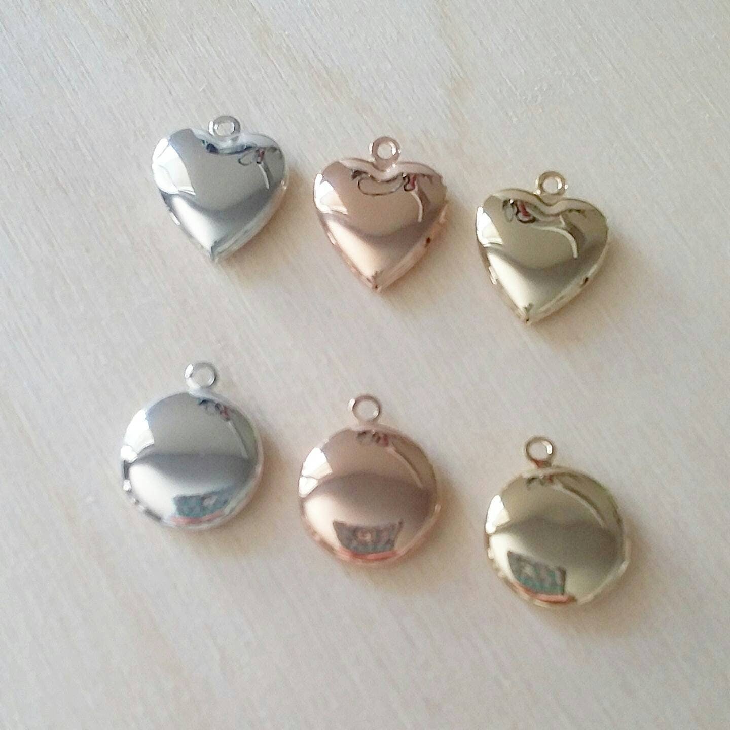 Tiny Heart locket necklace engraved with Actual handwriting in silver/gold/rose gold