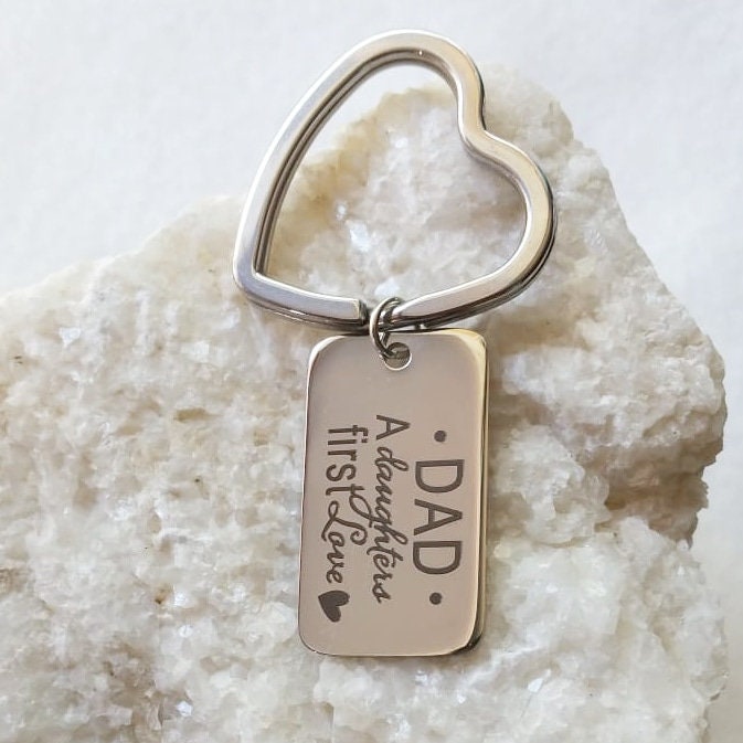 Keychain for dad, heart key holder
