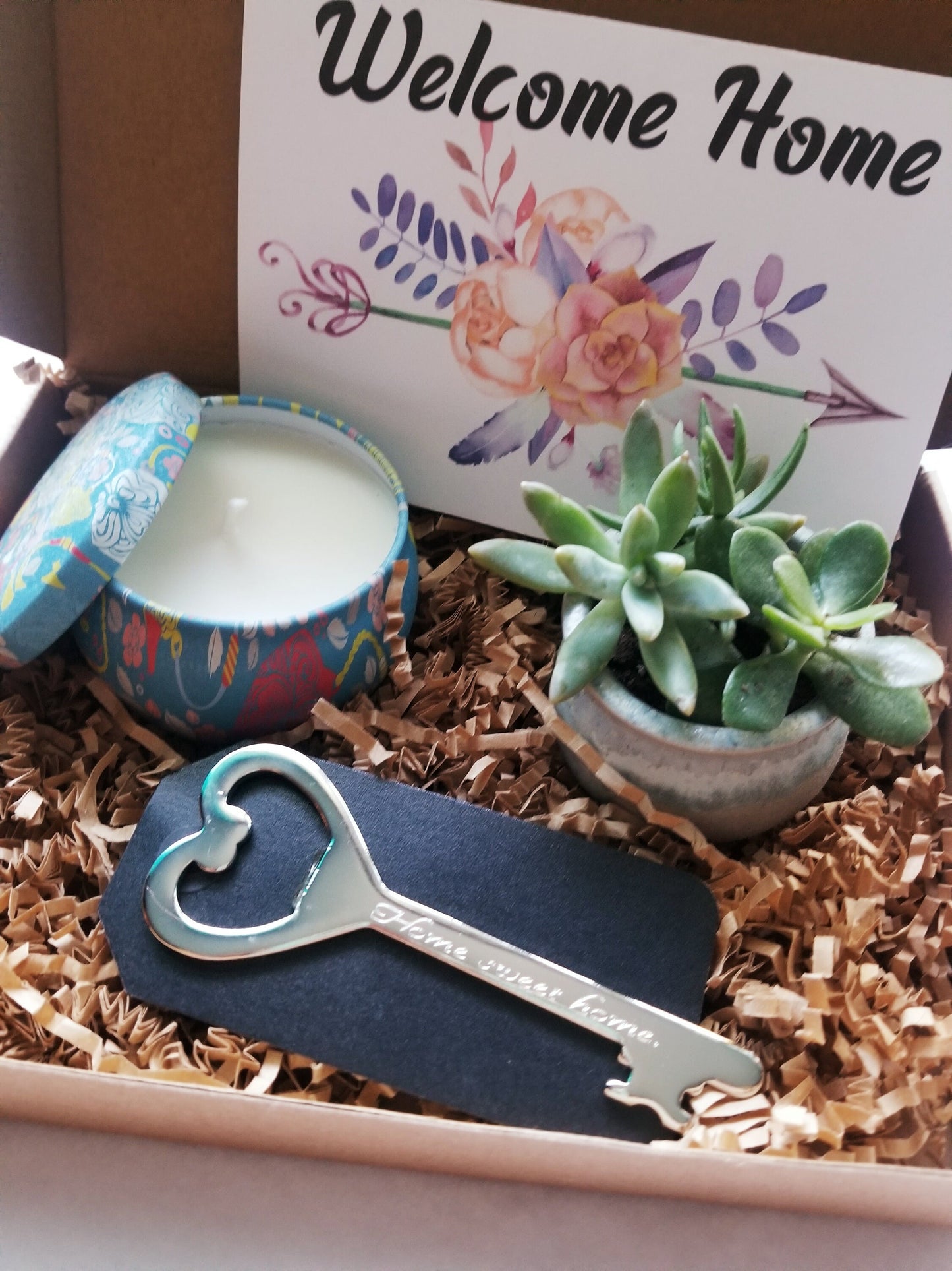 New Home gift set. Sending a Housewarming, new homeowner gift basket