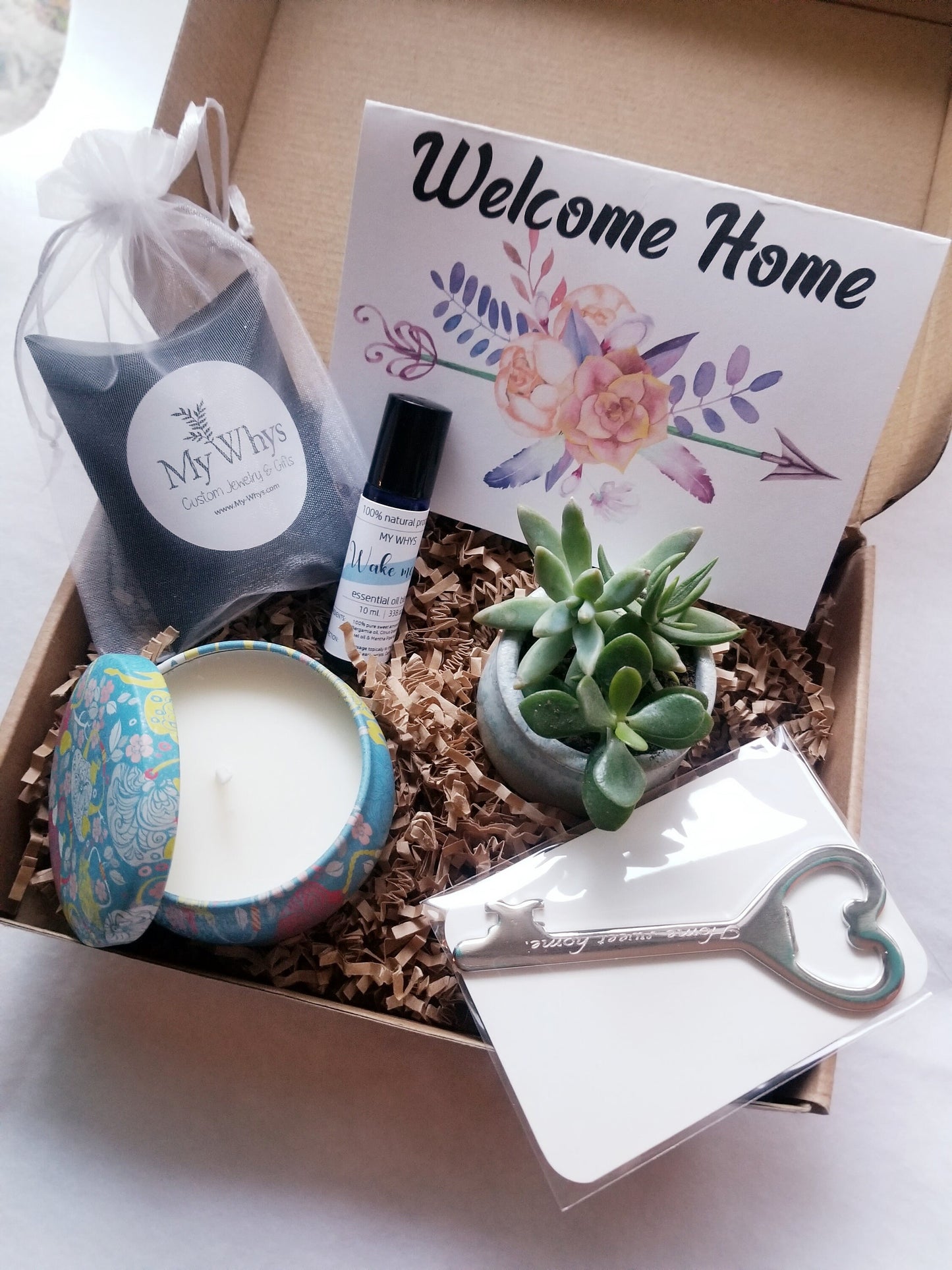 New Home gift set. Sending a Housewarming, new homeowner gift basket