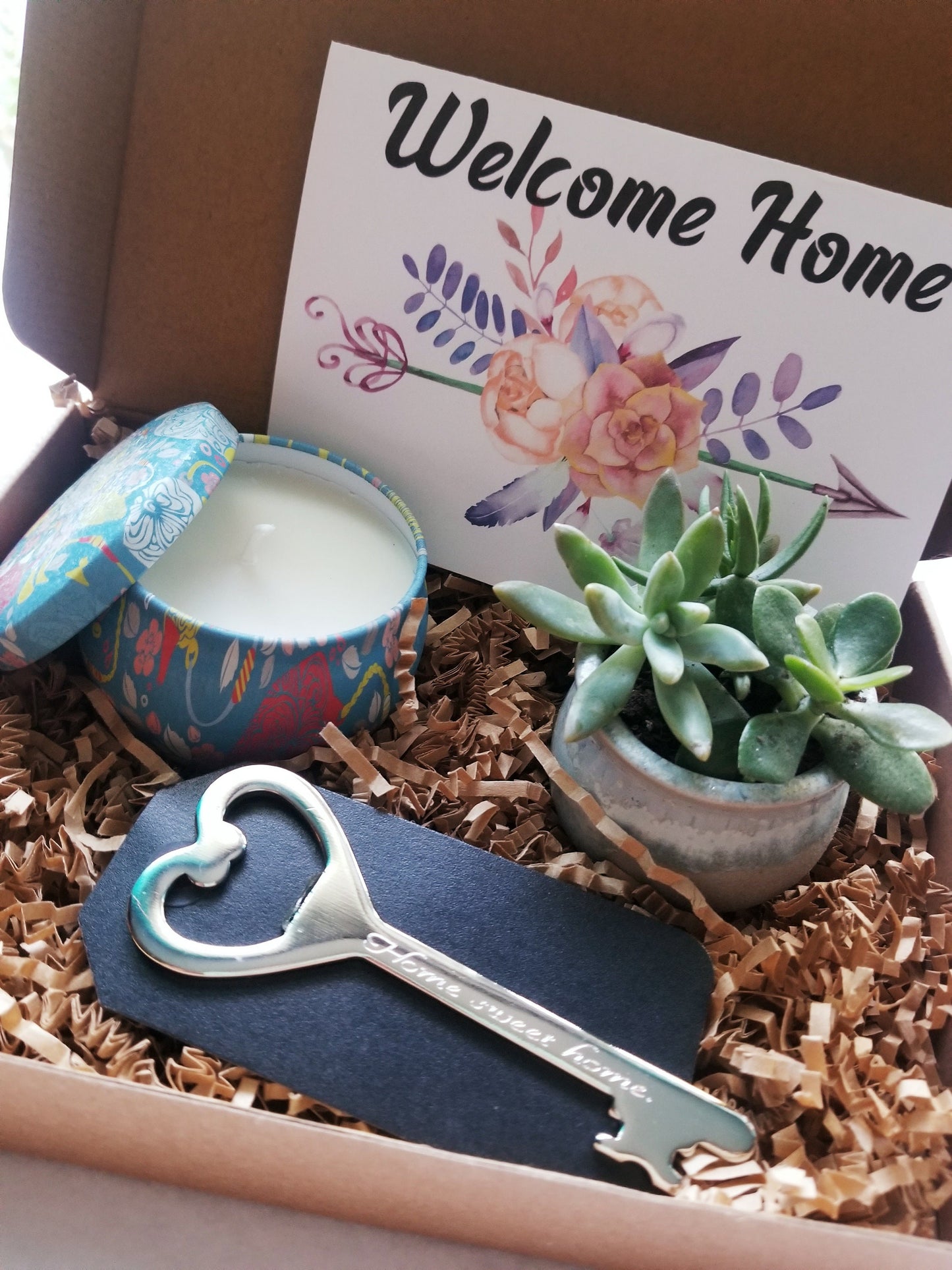 New Home gift set. Sending a Housewarming, new homeowner gift basket