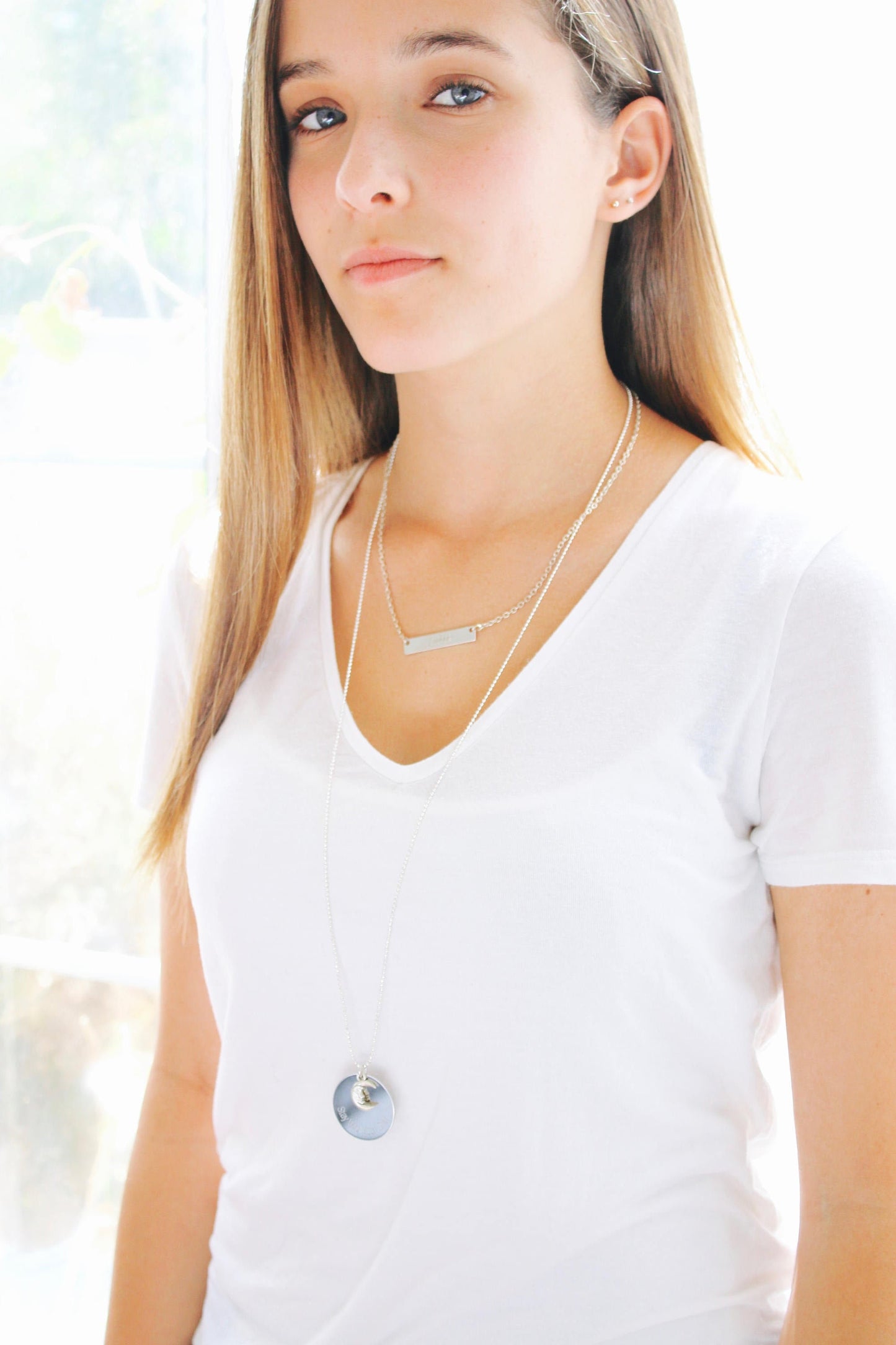Stay Wild Moon Child - necklace, Silver crescent moon pendant