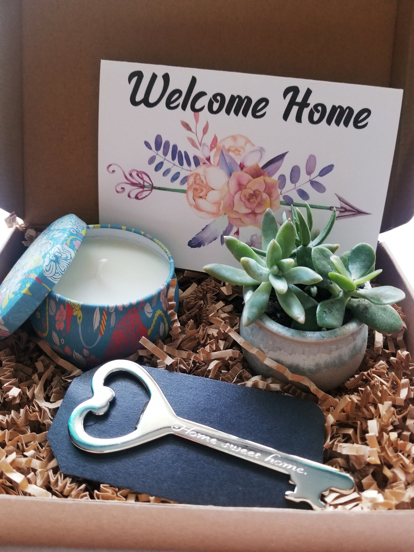 New Home gift set. Sending a Housewarming, new homeowner gift basket