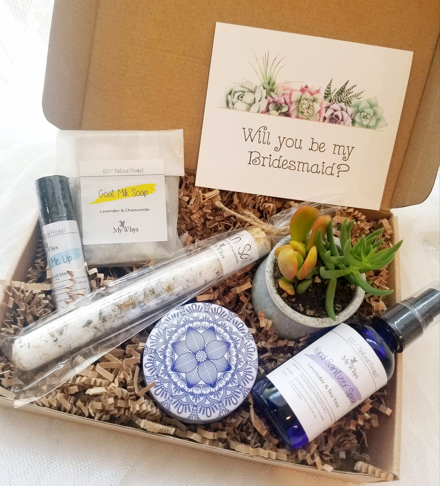 Will you be my Bridesmaid? proposal gift set, relaxation spa gift and care package