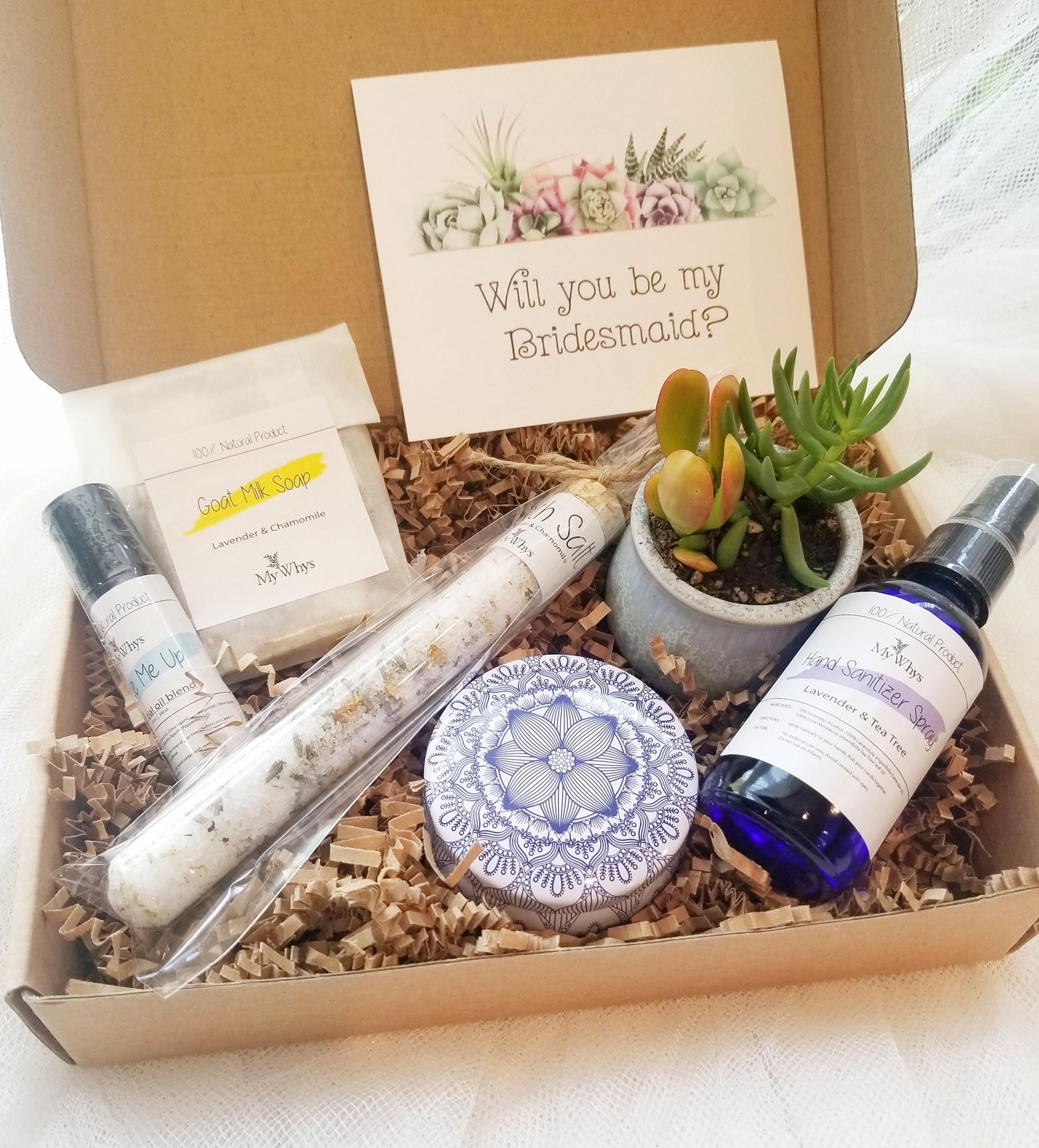 Will you be my Bridesmaid? proposal gift set, relaxation spa gift and care package