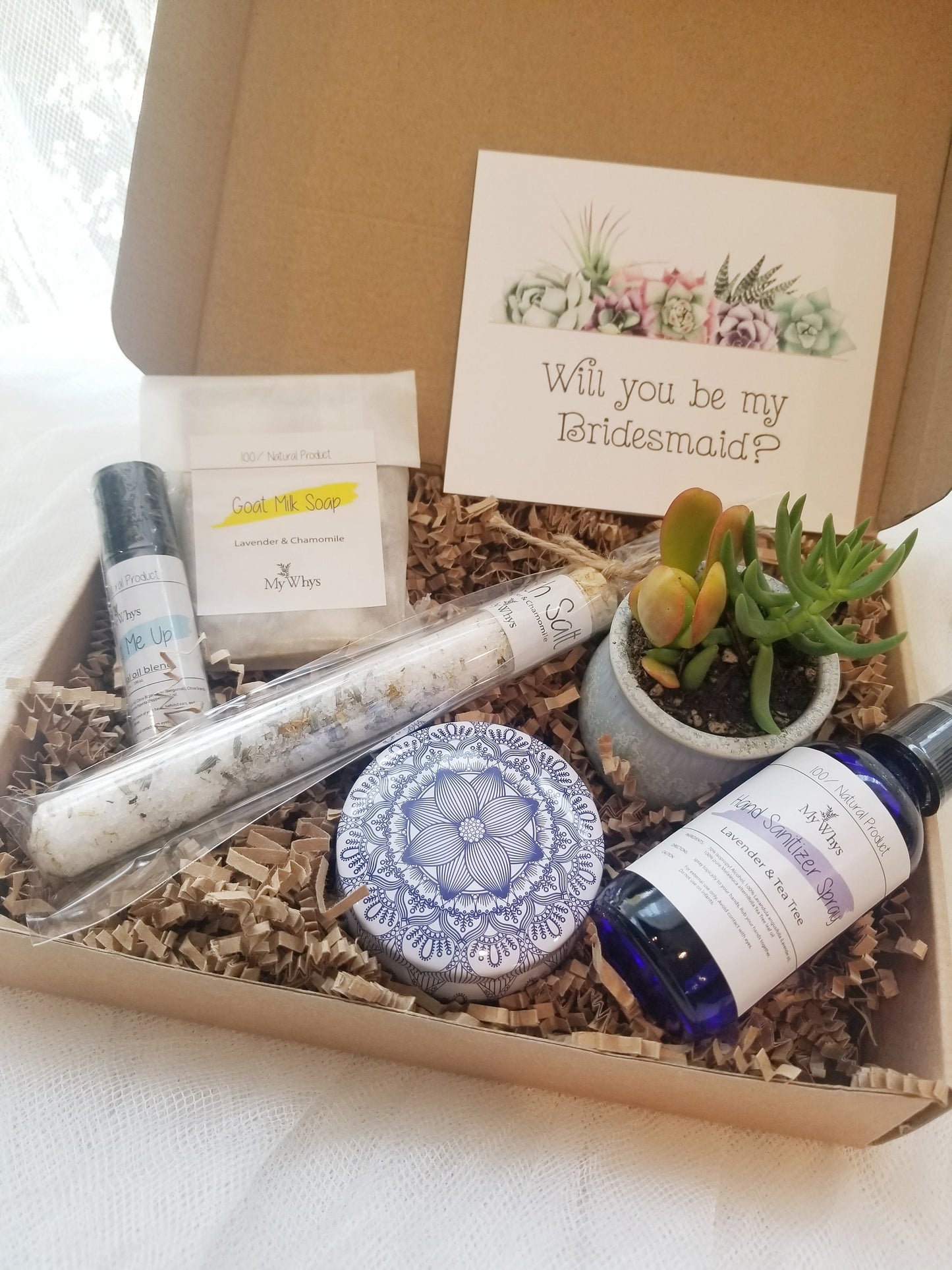 Will you be my Bridesmaid? proposal gift set, relaxation spa gift and care package