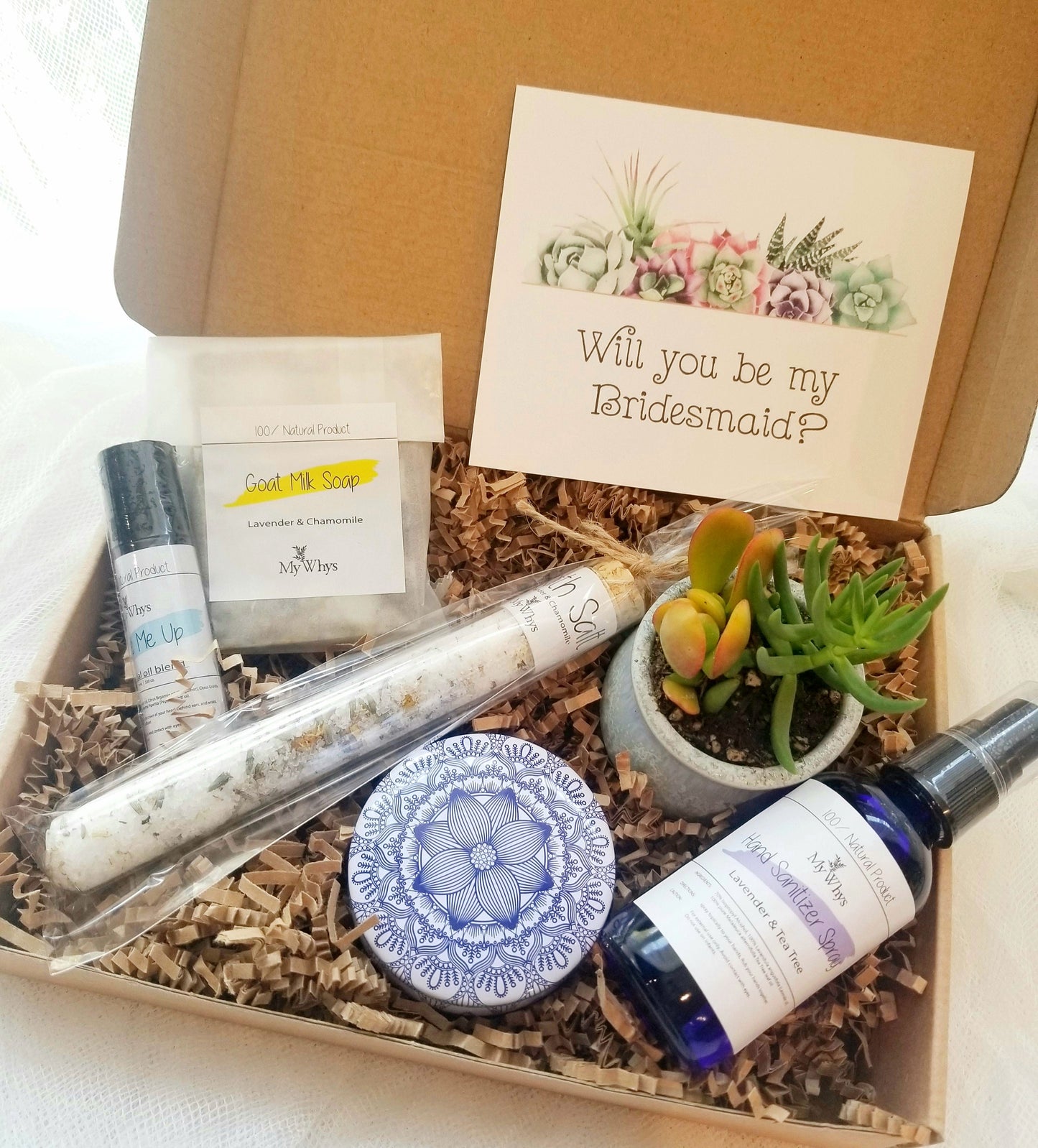 Will you be my Bridesmaid? proposal gift set, relaxation spa gift and care package