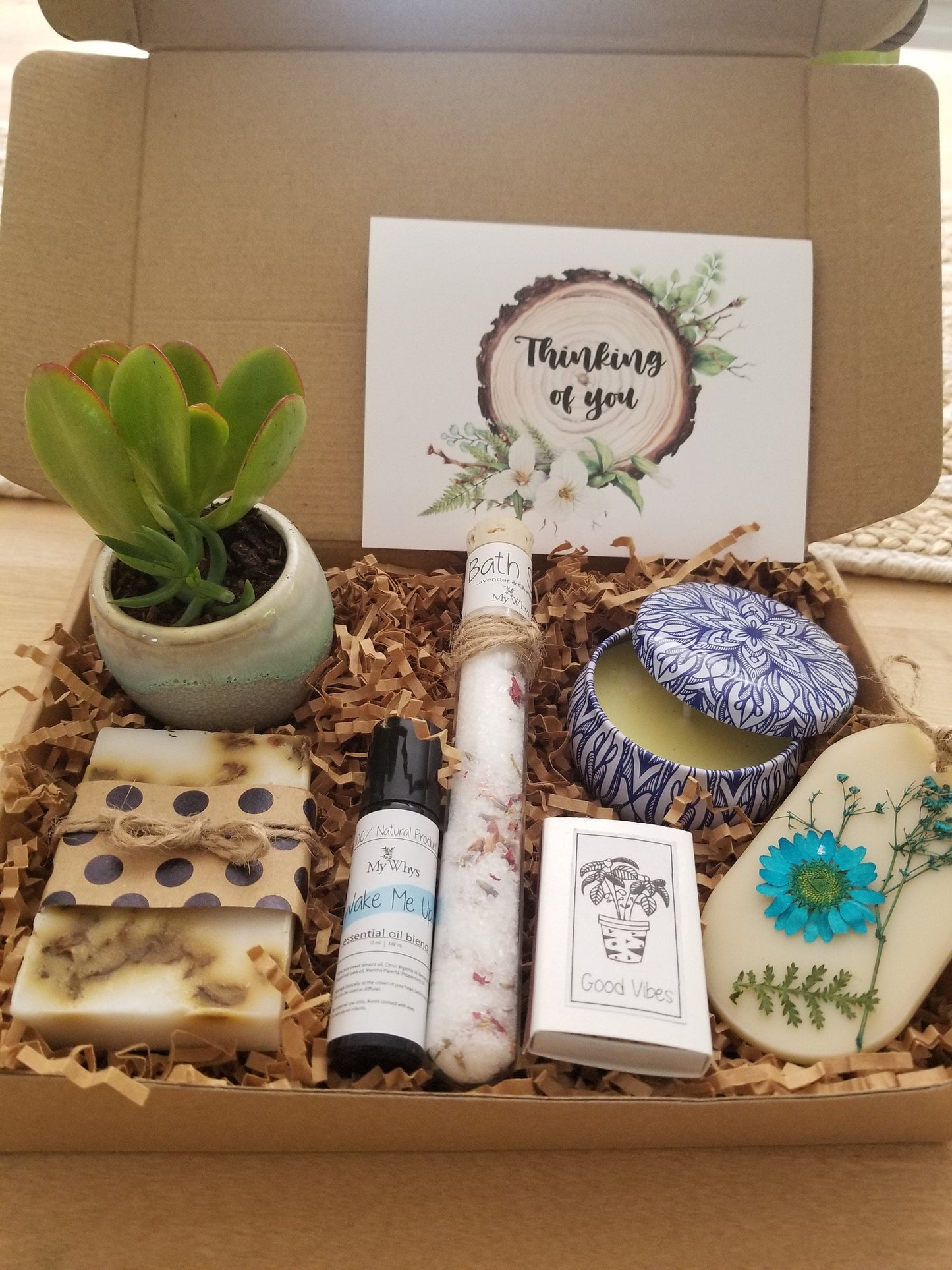 Thinking of you care package, sending a thoughtful and encouragement gift set