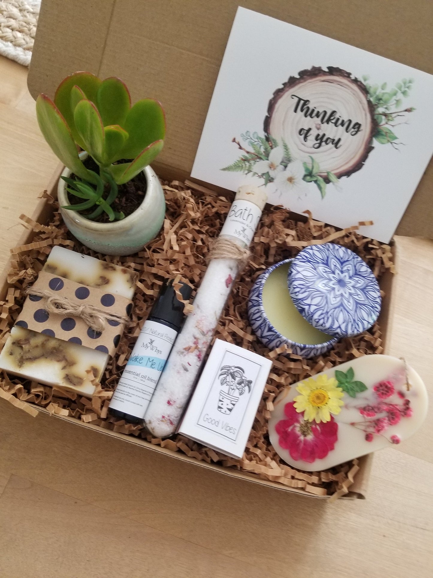 Thinking of you care package, sending a thoughtful and encouragement gift set