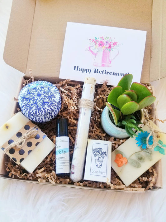 Happy Retirement care package, Retirement spa gift set