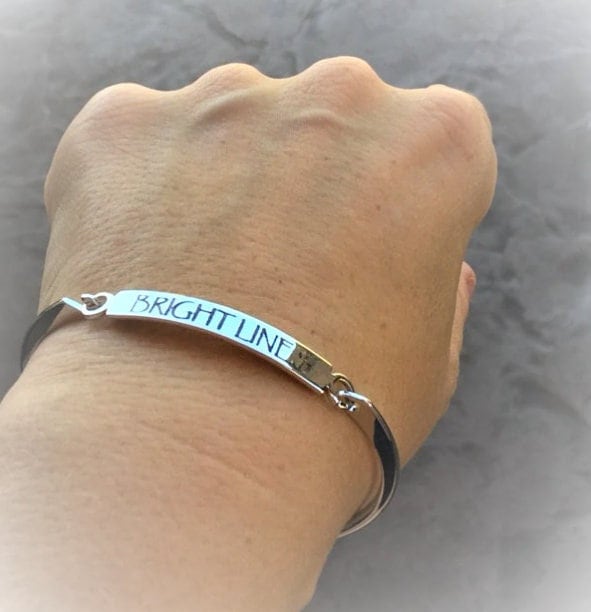 Bracelet écriture manuscrite en argent, bracelet manchette manuscrite
