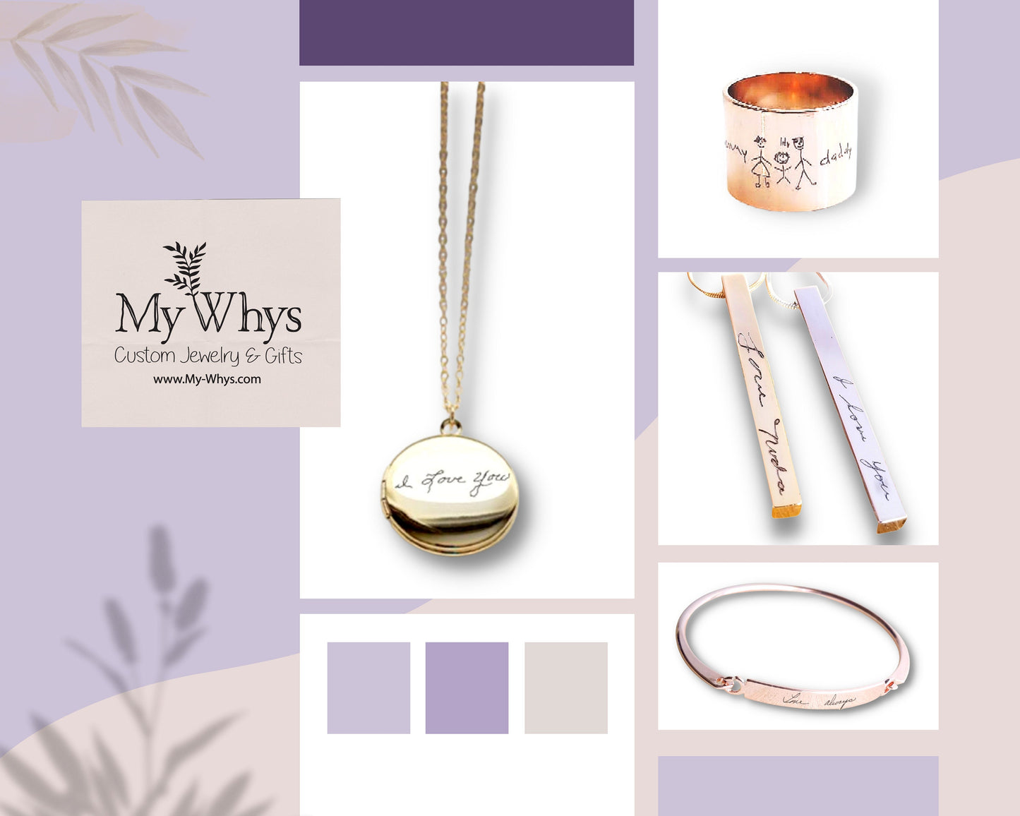 Custom handwriting tube ring, engraved rose gold ring band, child drawing ring, Signature ring, memorial keepsake gift, personalized ring