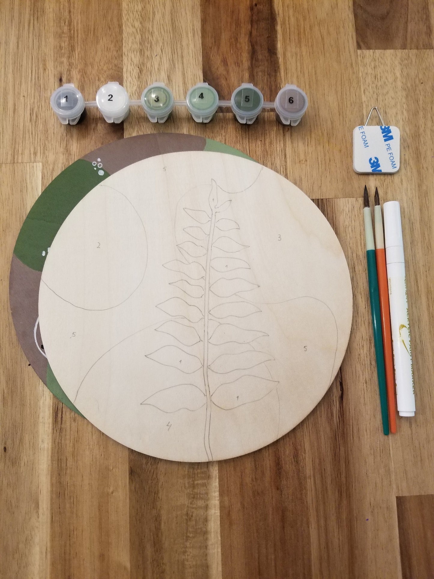 Paint and sip DIY craft kit, paint by numbers