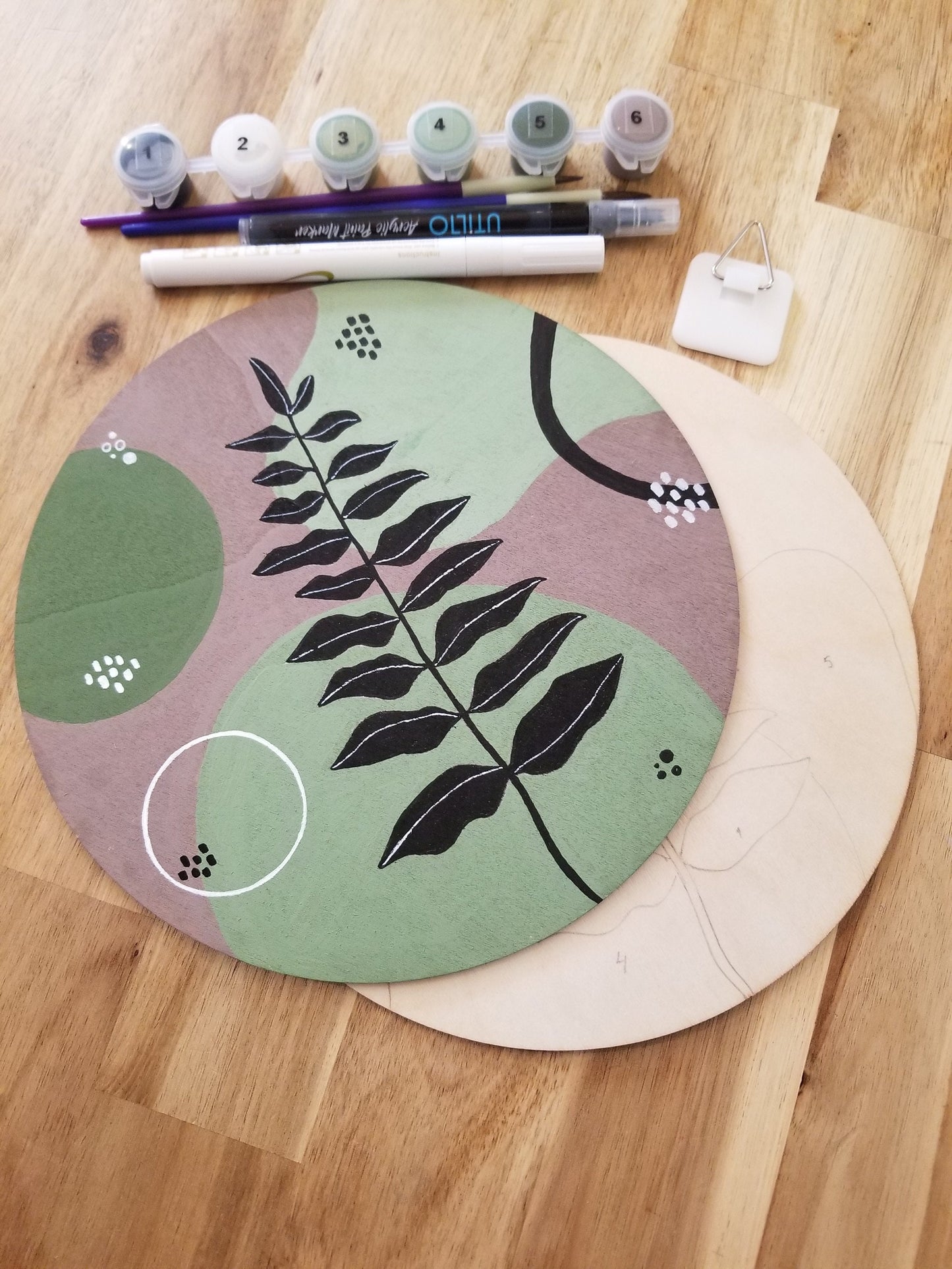 Paint and sip DIY craft kit, paint by numbers