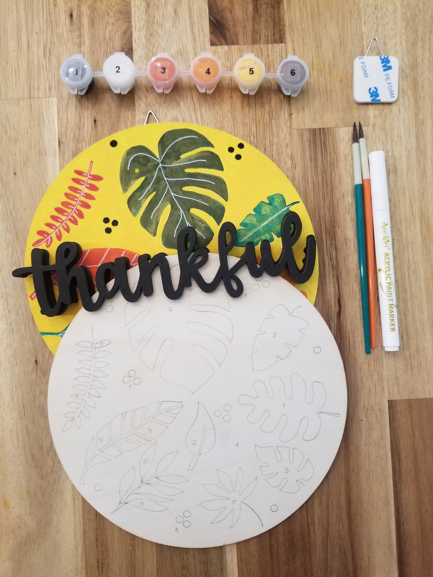 Art party kit, DIY craft kit, paint by numbers for paint and sip craft party