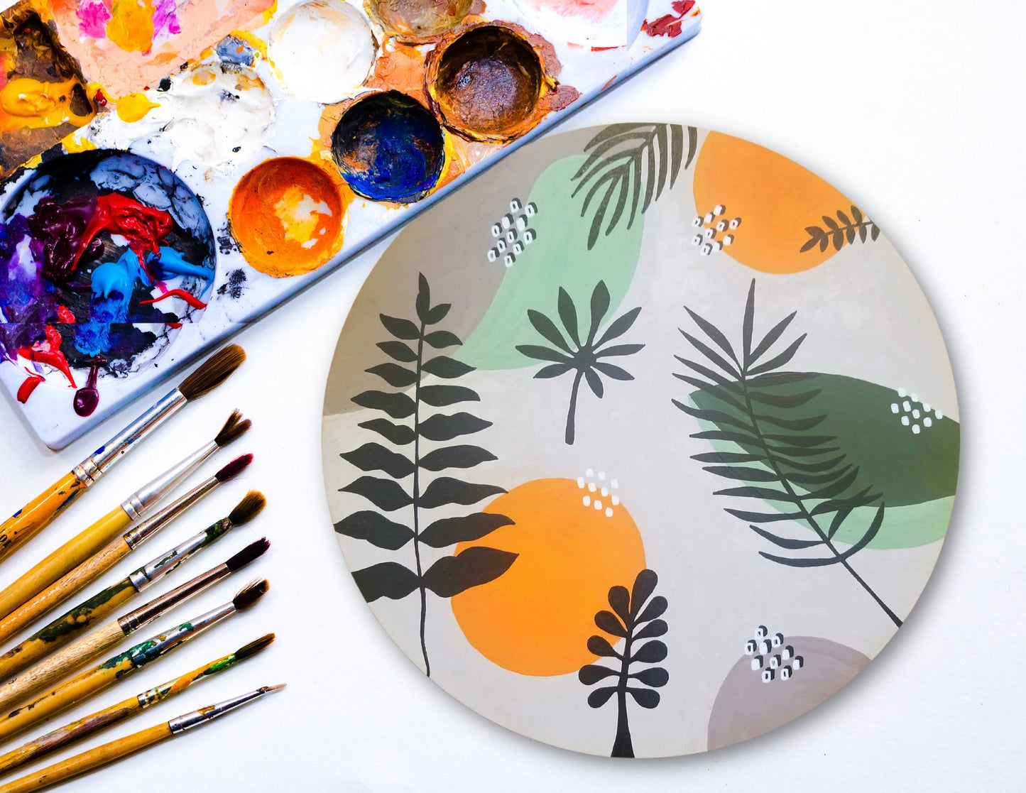 Craft night party, DIY nature painting, Paint and sip kit, DIY paint by numbers