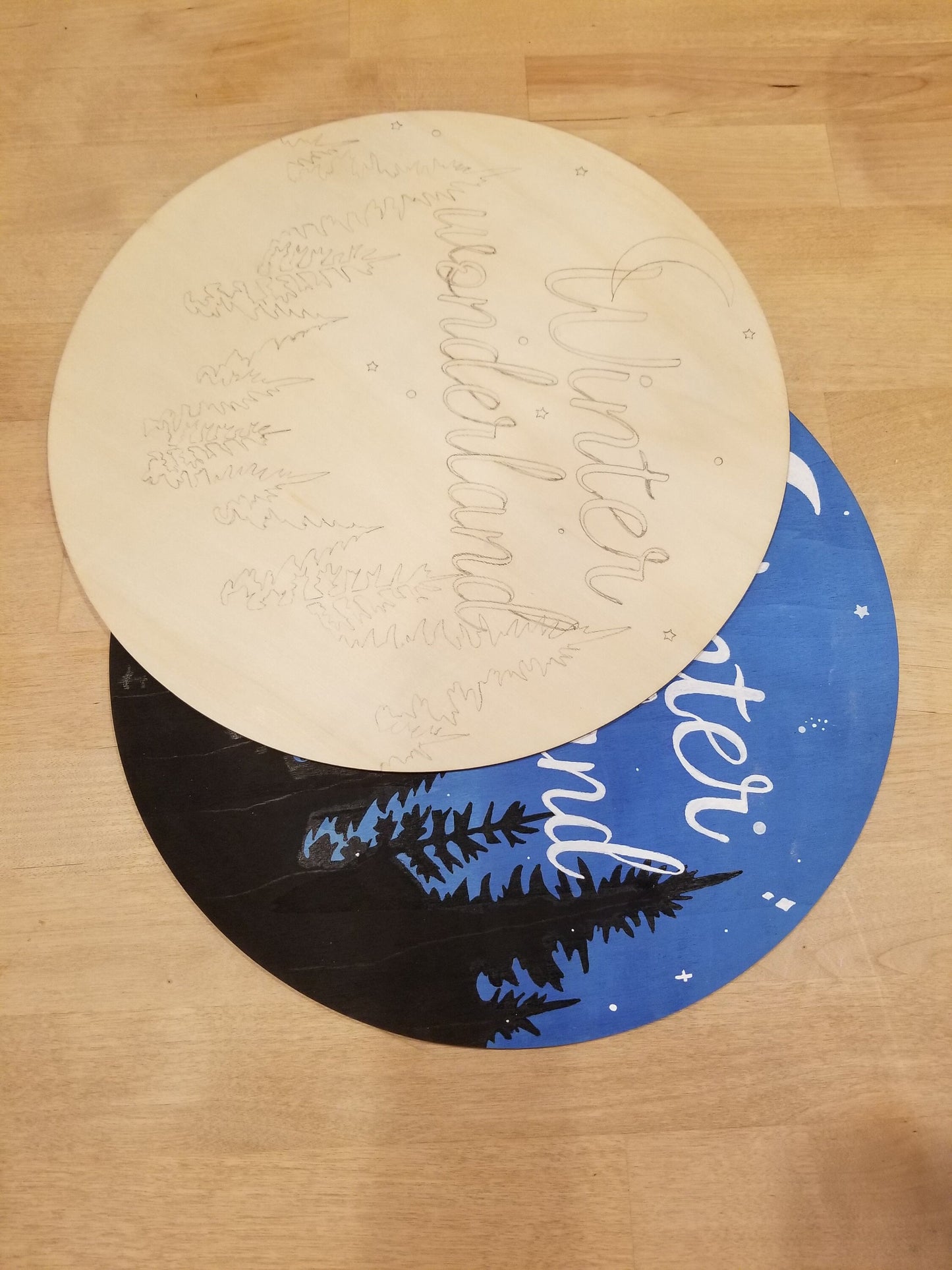 Winter Wonderland craft night party, DIY paint by numbers