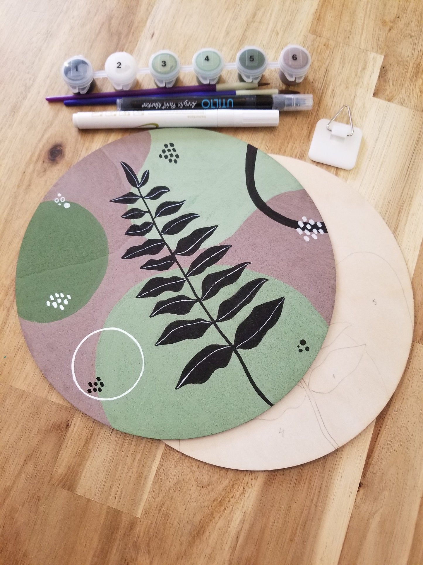 Paint and sip DIY craft kit, paint by numbers