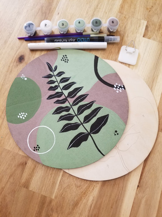 Paint and sip DIY craft kit, paint by numbers