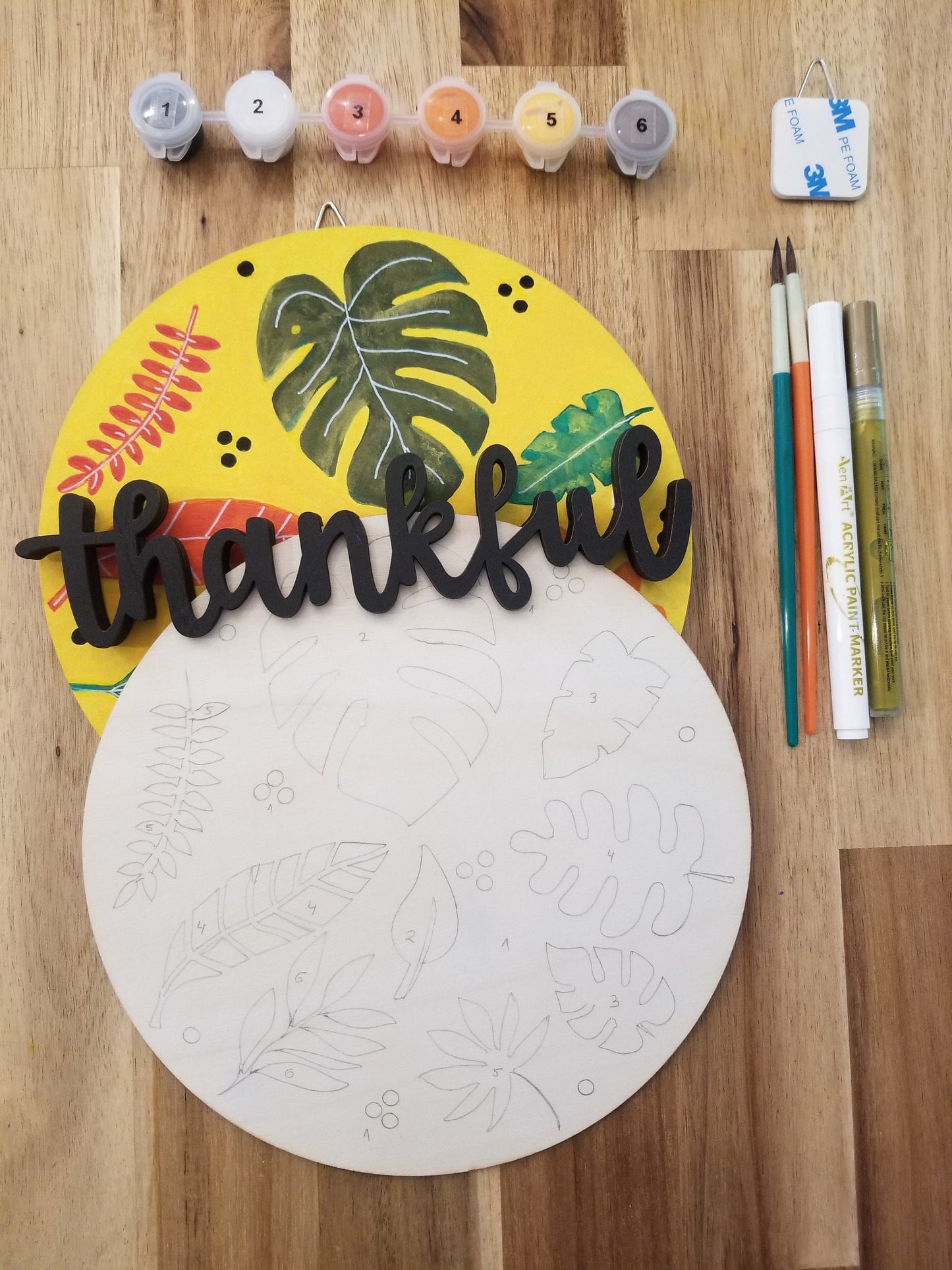 Art party kit, DIY craft kit, paint by numbers for paint and sip craft party