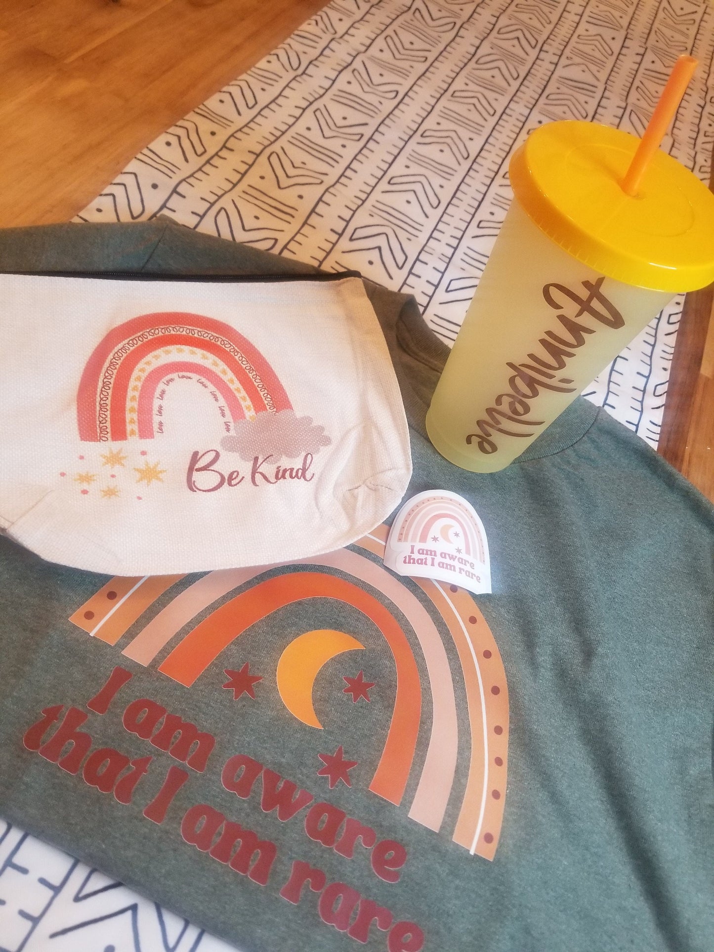 Fall vibe gift box for teens and tweens, Autumn bundle, Birthday gift package, Friendship gift set, Encouragement tshirt, boho rainbow gift