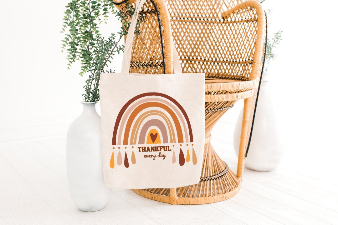 Thankful everyday Tote bag, Rainbow tote