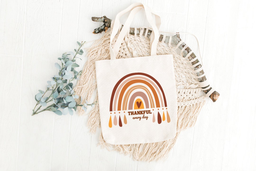 Thankful everyday Tote bag, Rainbow tote