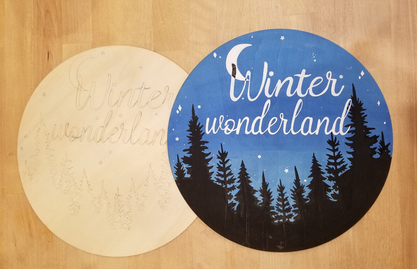Winter Wonderland craft night party, DIY paint by numbers