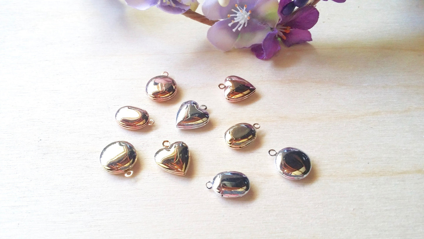 Tiny Heart locket necklace engraved with Actual handwriting in silver/gold/rose gold