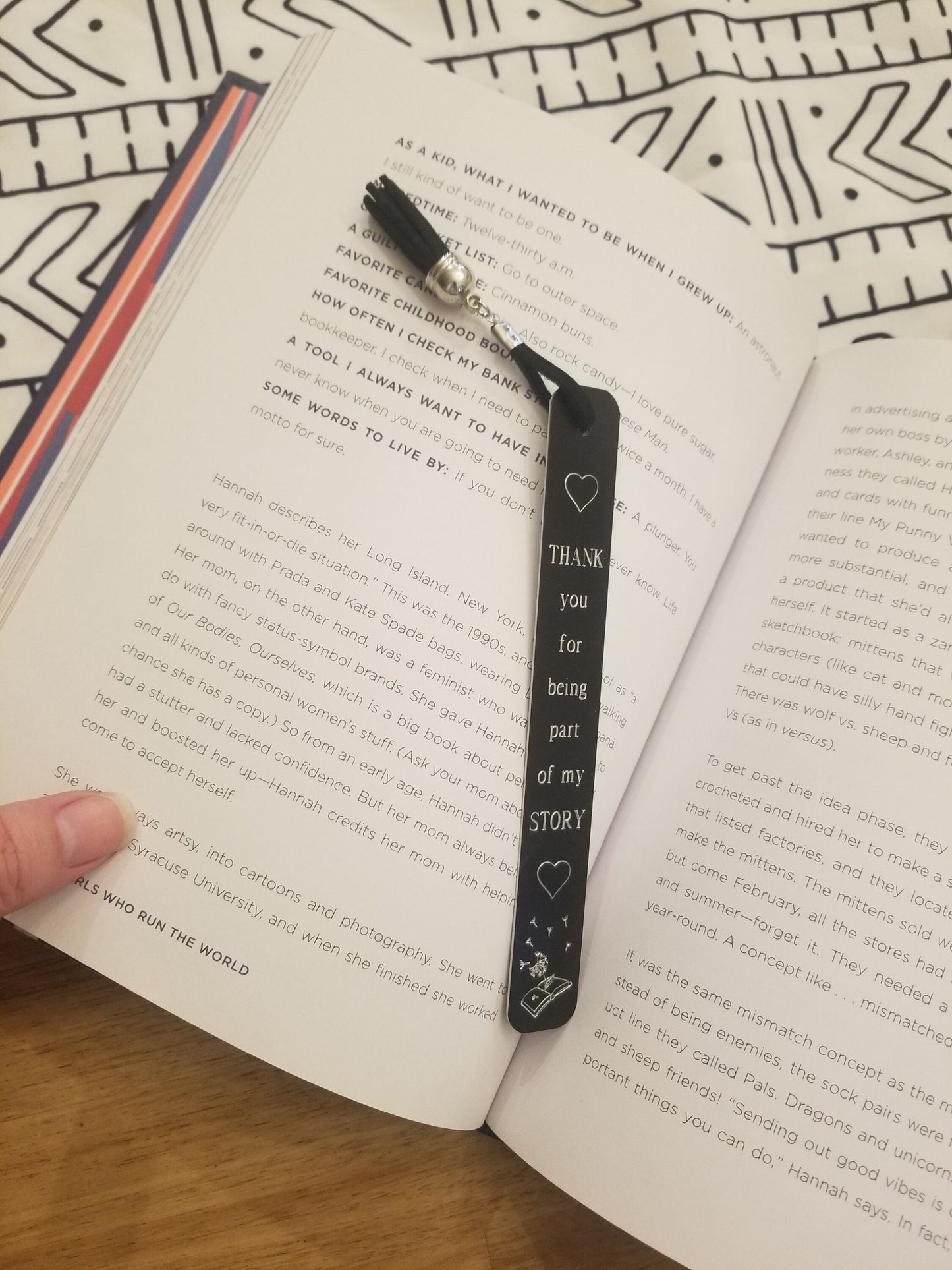 Thanks for being a part of my story - Custom teacher appreciation bookmark