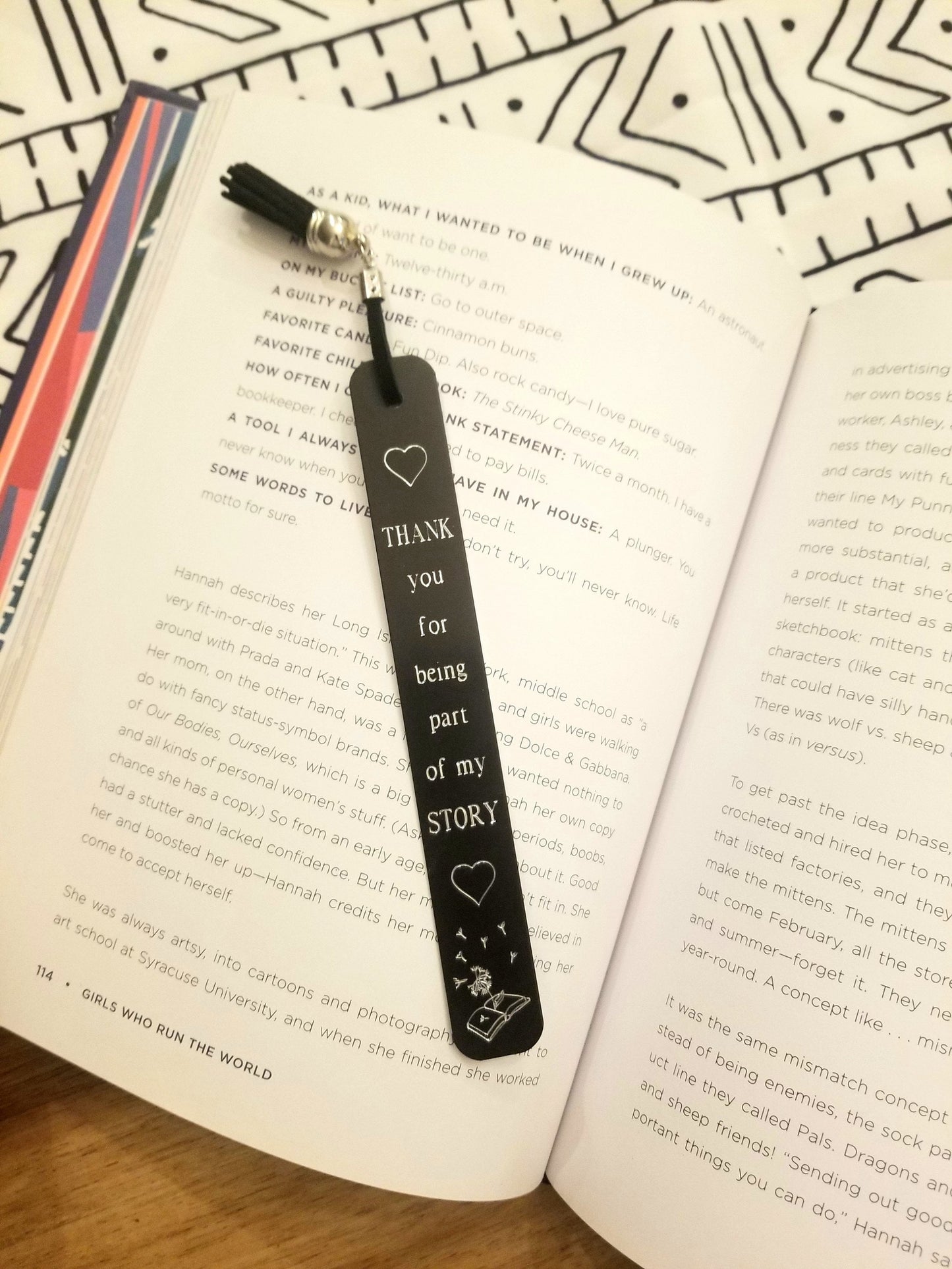 Thanks for being a part of my story - Custom teacher appreciation bookmark
