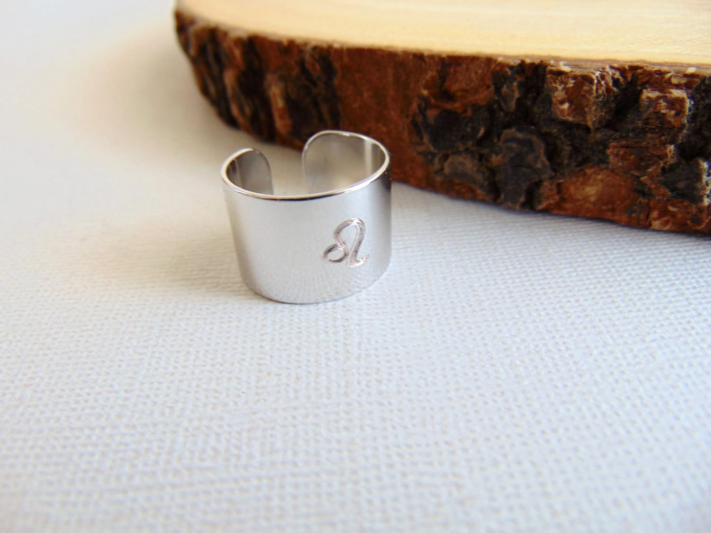 Wide Customized Zodiac ring - choose your sign
