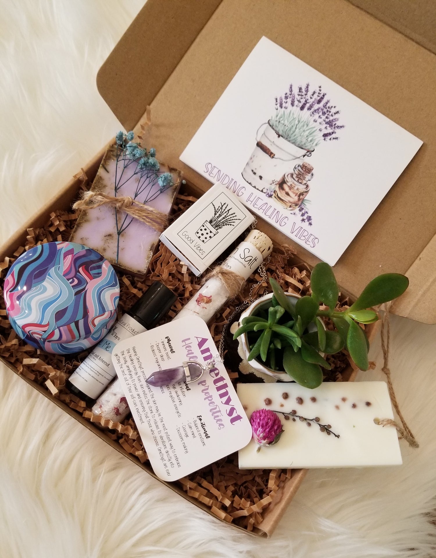 Healing vibes gift set, Thinking of you care package, pamper yourself –  My-Whys