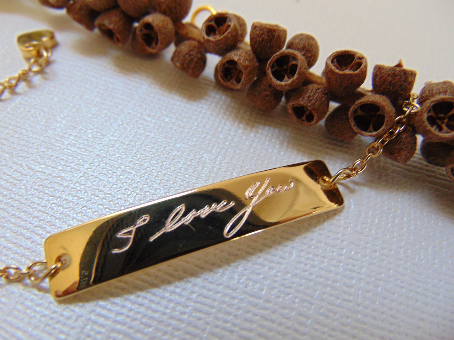 Rose gold Name Plate Bar Bracelet, Personalized Initial LOVE Bracelet