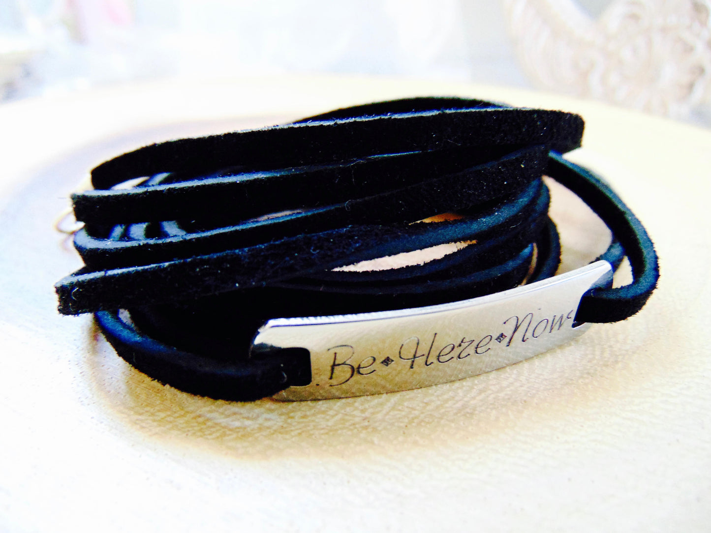 Warrior bracelet - Leather wrap bracelet, Survivor gift