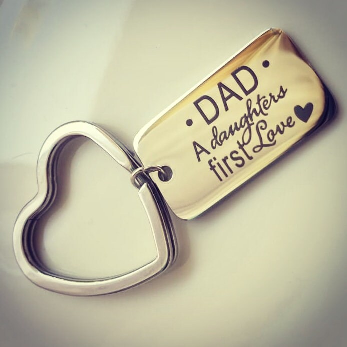 Keychain for dad, heart key holder