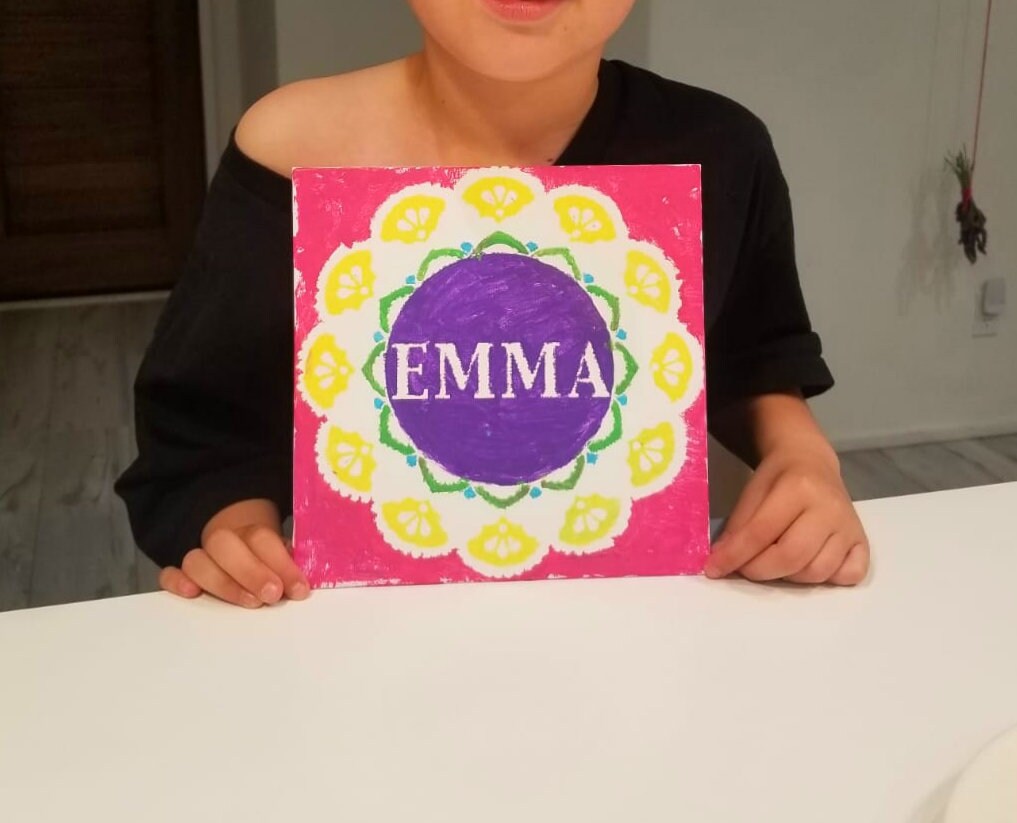 DIY Mandala art kit, personalized do it yourself painting kit for kids.