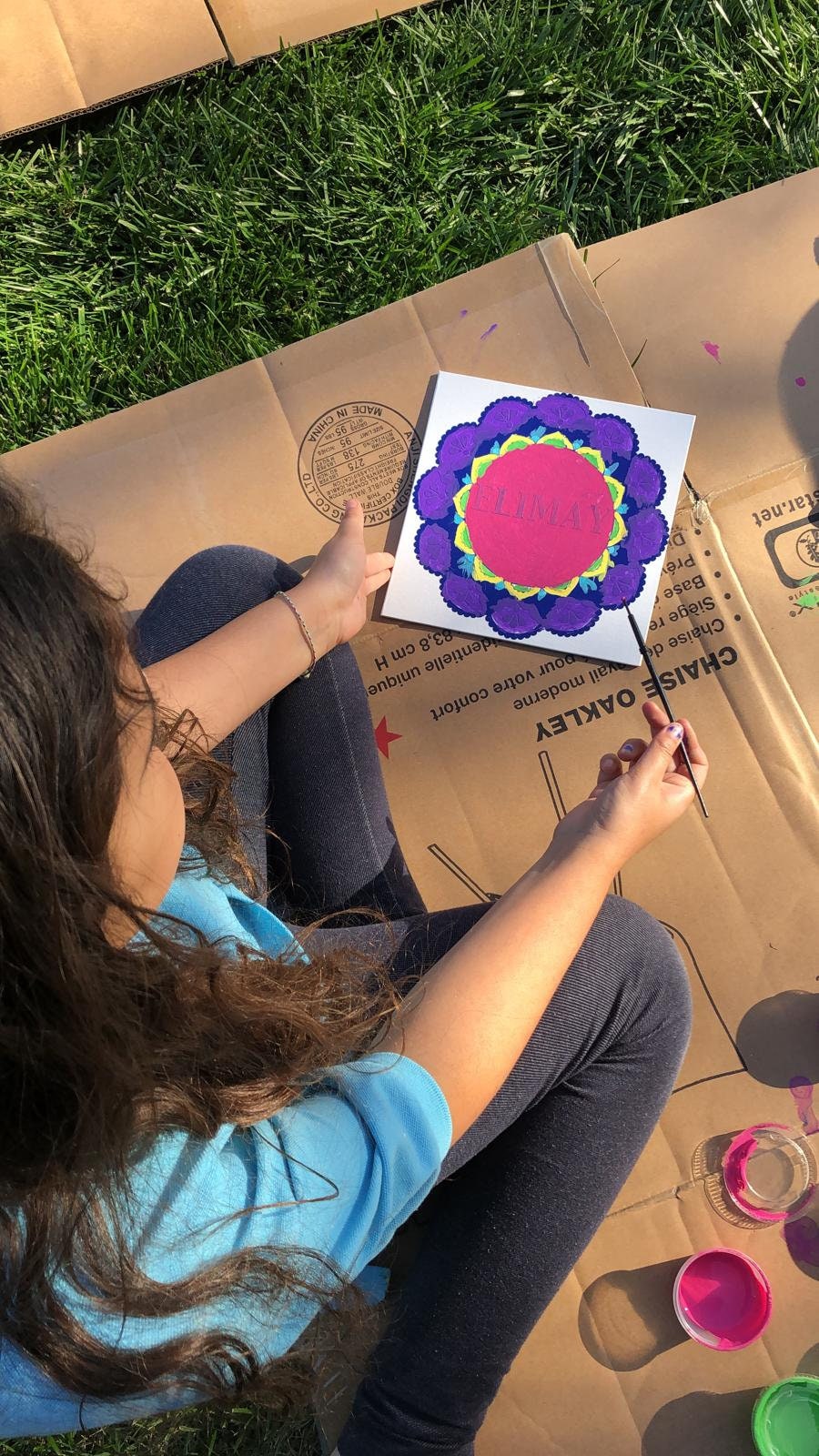 DIY Mandala art kit, personalized do it yourself painting kit for kids.