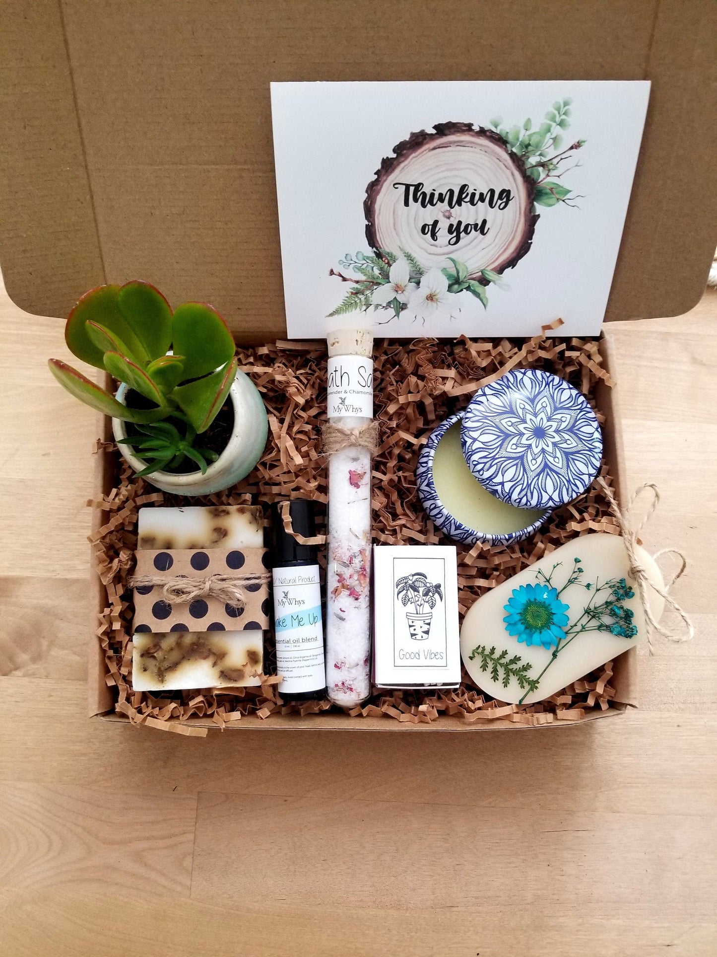Thinking of you care package, sending a thoughtful and encouragement gift set