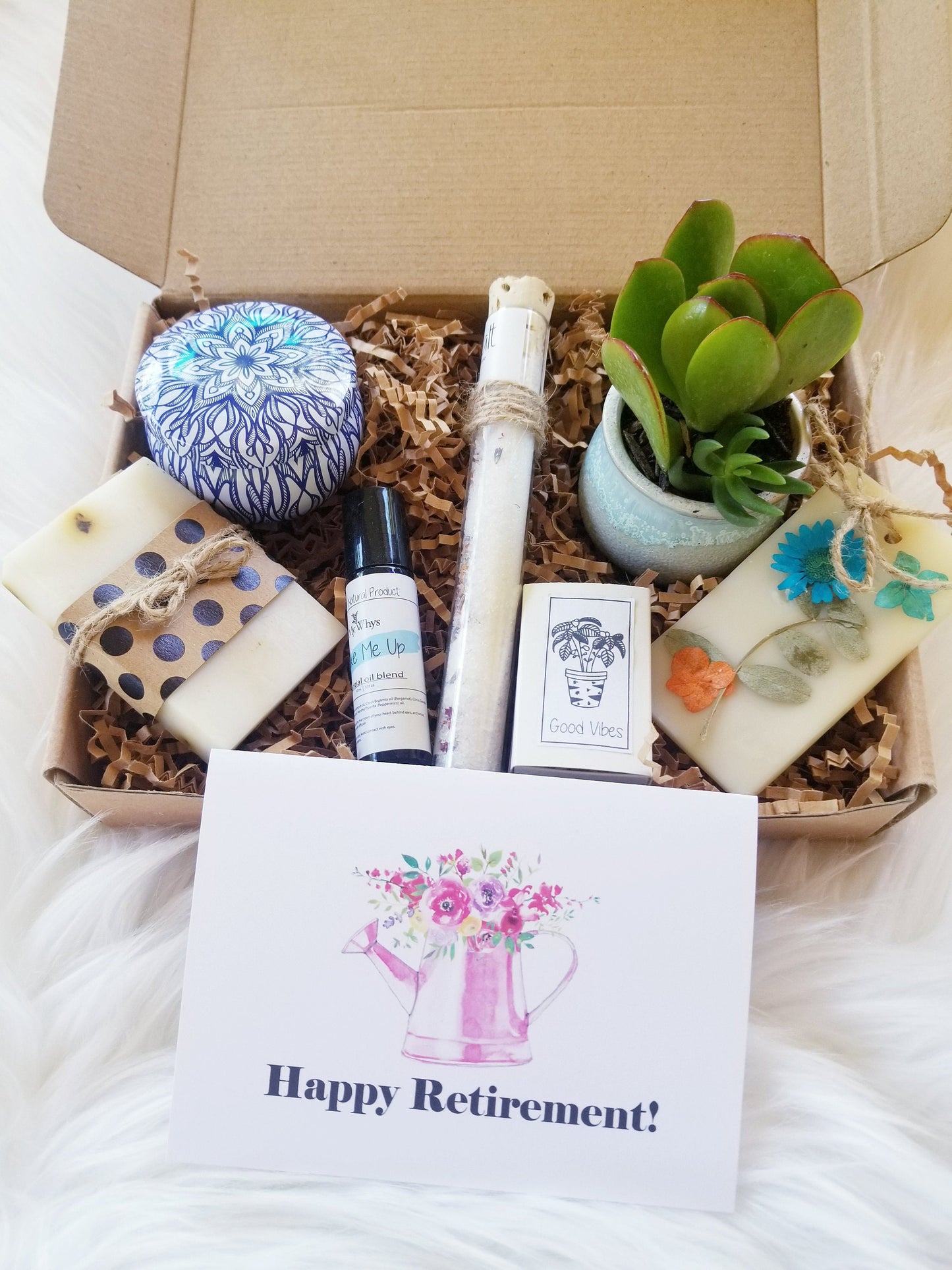Happy Retirement care package, Retirement spa gift set