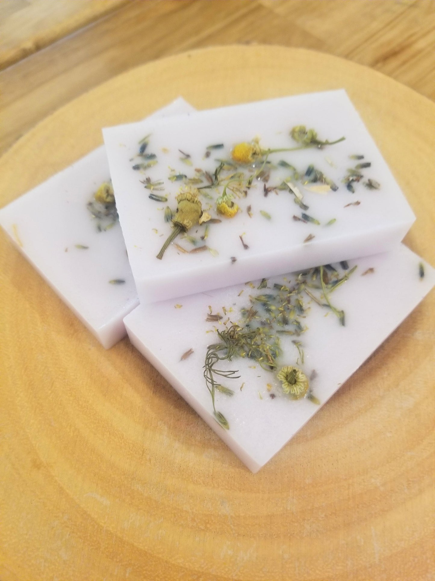Natural soap bar with essential oils, Lavender and chamomile, honey & oats, rose soap