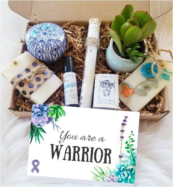 Warrior gift set, fighter gift box, breast cancer survivor care package